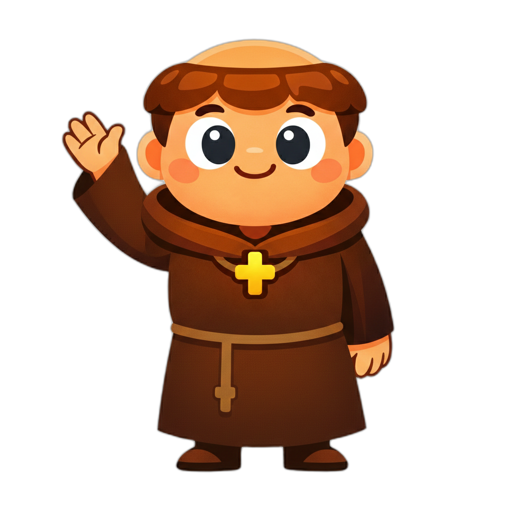 Father Leo waving